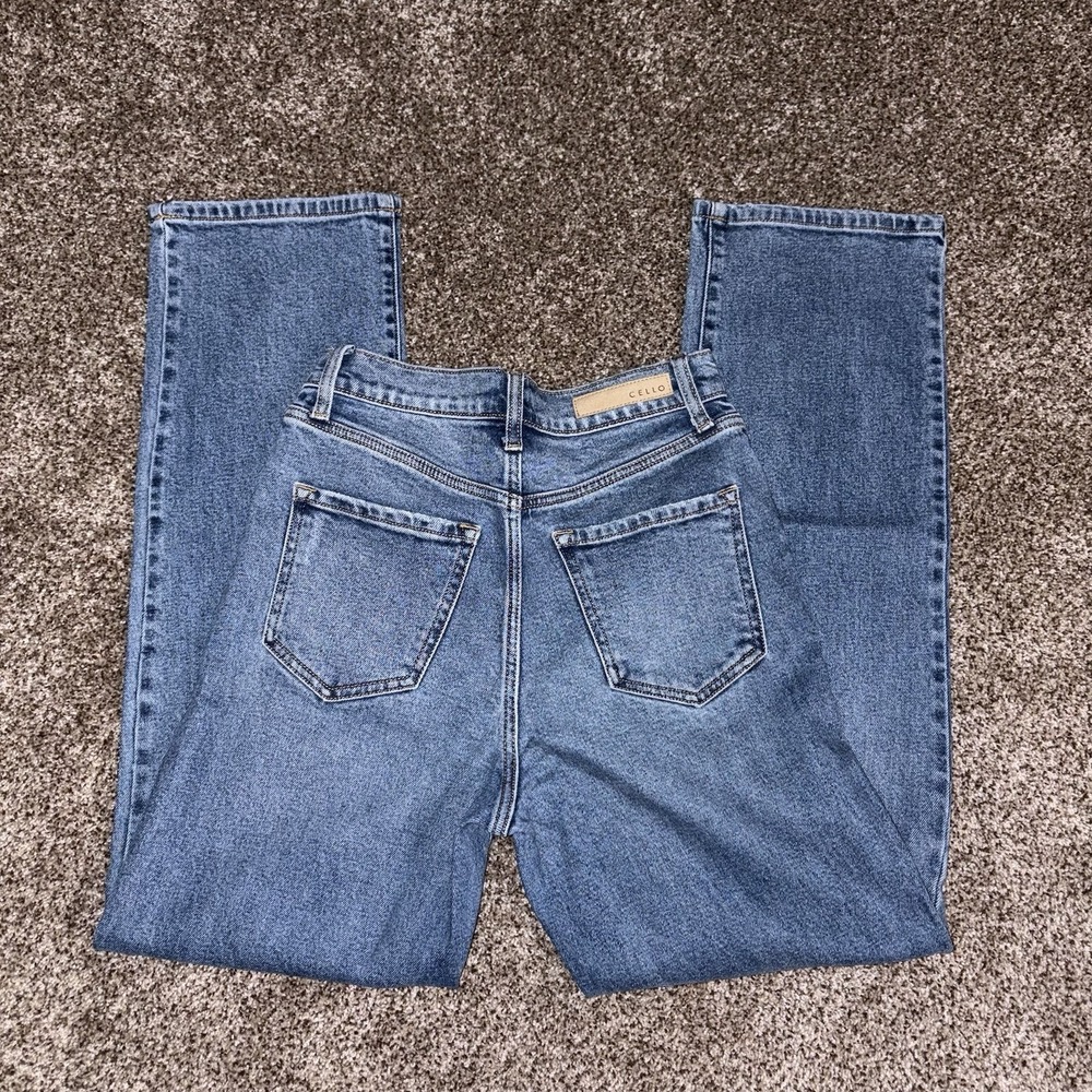Cello Jeans Women's Size 3 Straight Leg Denim Blue Button Fly WV17933RS